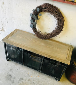 Cool Industrial Rolling Storage Coffee Table