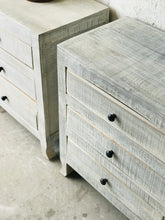 Load image into Gallery viewer, Pretty Whitewashed Solid Wood Nightstand or End Table Set