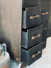 Load image into Gallery viewer, Awesome Industrial Metal “Look” Rolling Storage Cabinet