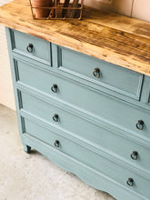 Load image into Gallery viewer, Pretty Cottage Blue Entryway Table