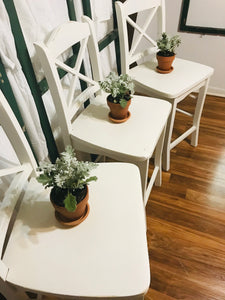 Three Cute Cross Back Counter-Height Stools