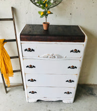Load image into Gallery viewer, Pretty Vintage Waterfall Chest of Drawers