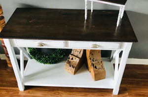 Farmhouse Cross Base Entryway Table