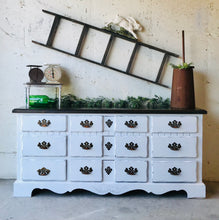 Load image into Gallery viewer, Large Vintage Farmhouse Buffet, Dresser, or TV Stand