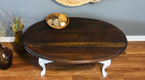 Cute Vintage Oval Coffee Table