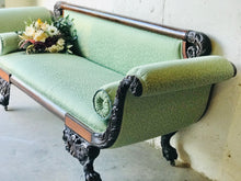 Load image into Gallery viewer, Beautiful Late 1800s Antique Carved Mahogany Sofa