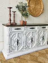 Load image into Gallery viewer, Stunning Vintage Farmhouse Buffet or TV Stand