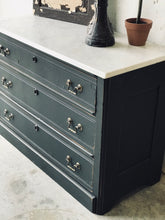 Load image into Gallery viewer, Classy Antique Marble Top Chest of Drawers