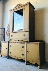 Married Antique Cabinet & Buffet