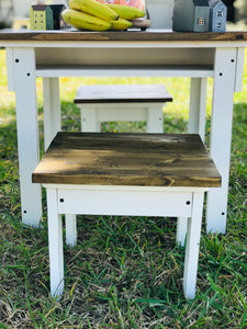 Adorable Mini Farmhouse Toddler Table & Stools