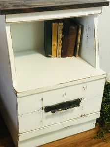 Cute MCM Farmhouse Nightstand or Accent Table