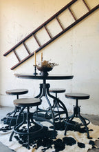 Load image into Gallery viewer, Industrial Adjustable Table &amp; Stools (5pc)