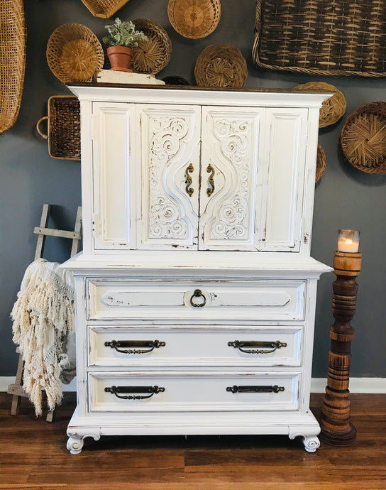 Gorgeous Tall Vintage Armoire