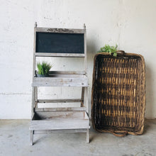 Load image into Gallery viewer, Shabby Folding Chalkboard Plant Stand