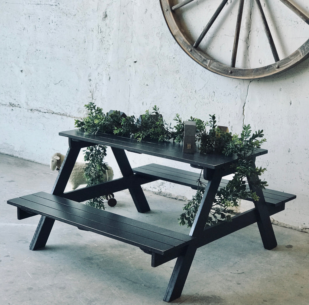Too Cute Toddler Size Farmhouse Picnic Table