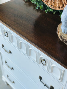 Beautiful Vintage Farmhouse Chest of Drawers