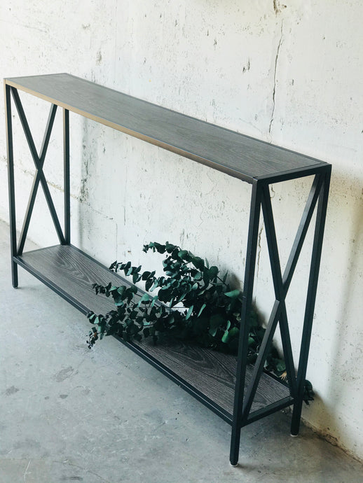 Modern Farmhouse Narrow Metal Sofa or Entryway Table