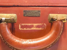 Load image into Gallery viewer, Vintage Brown Leather Suitcase