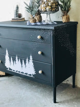 Load image into Gallery viewer, Beautiful B&amp;W Metal Chest of Drawers or Coffee Bar