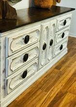 Load image into Gallery viewer, Gorgeous Ornate Long Wood Dresser or Buffet/TV Stand