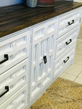 Load image into Gallery viewer, Large Vintage Farmhouse Buffet or TV Stand