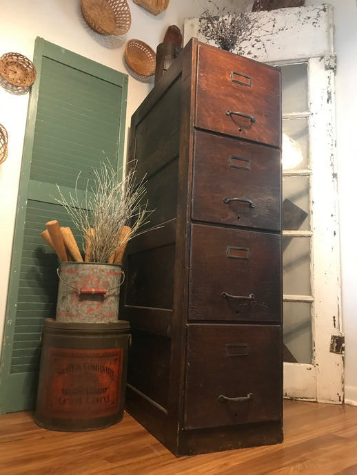 Amazing Solid Oak “Weis” File Cabinet