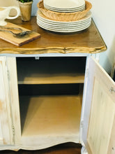 Load image into Gallery viewer, Neutral Vintage Buffet Table with Storage Shelves