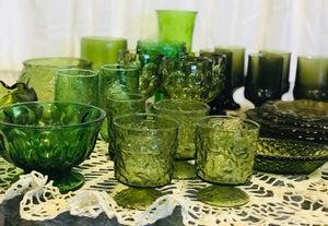 Pretty Vintage Green Glass Collection