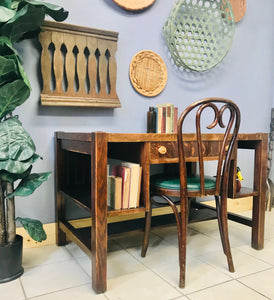 Amazing Vintage Tiger Oak Desk & Chair