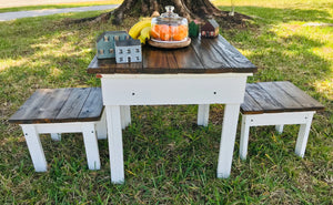 Adorable Mini Farmhouse Toddler Table & Stools