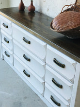 Load image into Gallery viewer, Pretty Farmhouse Long Dresser, Buffet, or TV Stand