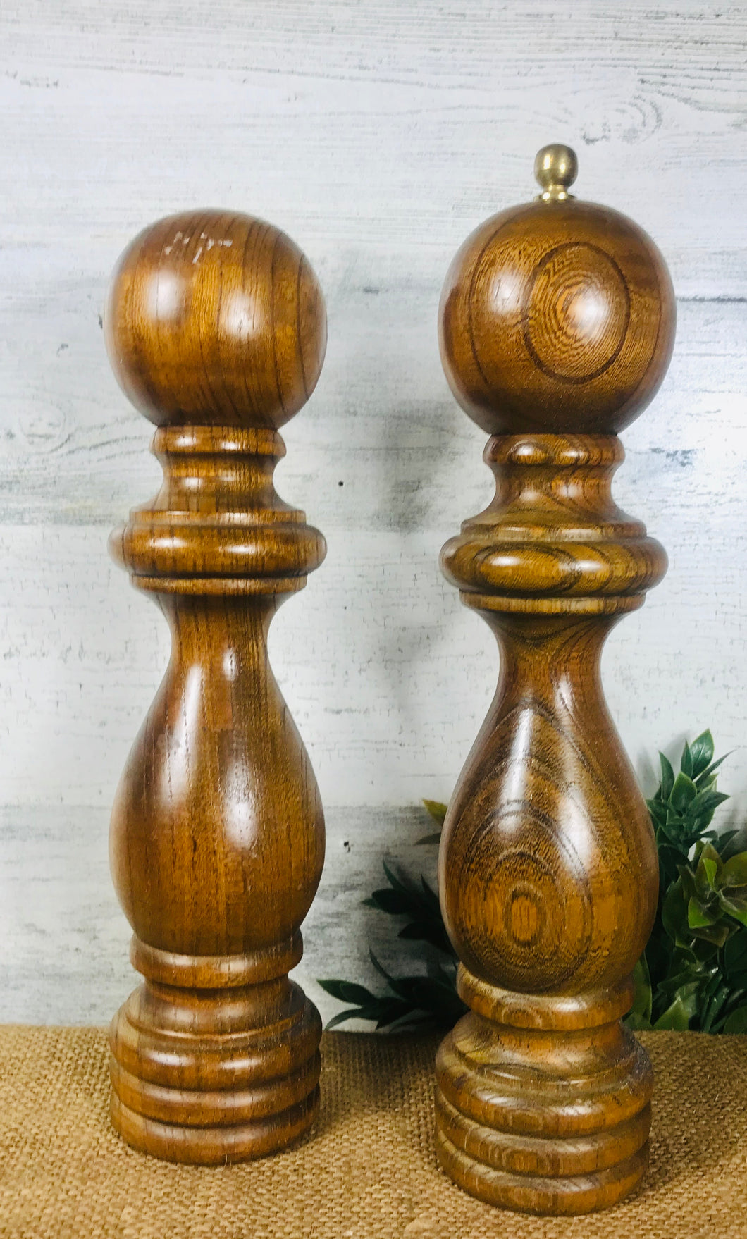 Large wood S&P shakers