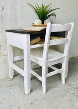 Load image into Gallery viewer, Adorable Vintage Farmhouse Kids Desk &amp; Chair