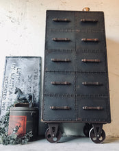 Load image into Gallery viewer, Awesome Industrial Metal “Look” Rolling Storage Cabinet