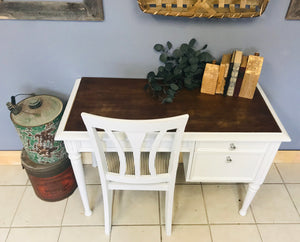 Pretty Rustic Farmhouse Desk & Chair