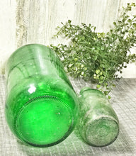 Load image into Gallery viewer, Old Green Glass Bottles (2)