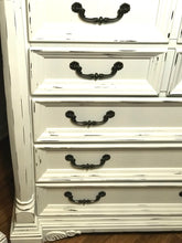 Load image into Gallery viewer, Large shabby chic tall boy dresser