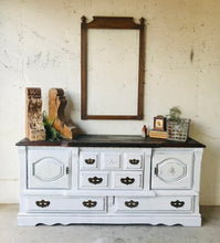 Load image into Gallery viewer, Pretty Rustic Farmhouse Buffet or TV Stand