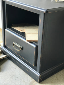 Moody Single Black End Table or Nightstand