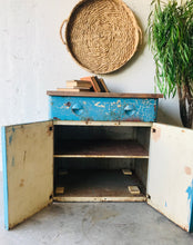 Load image into Gallery viewer, Rusty Vintage Rolling Metal Cabinet