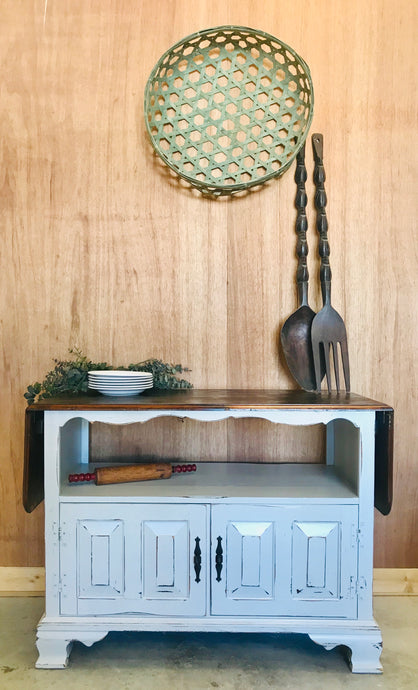 Pristine Vintage Drop Leaf Server Buffet