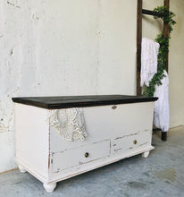 Load image into Gallery viewer, Farmhouse Wooden Blanket Chest