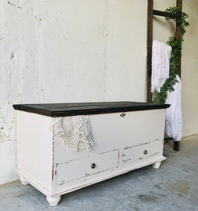 Farmhouse Wooden Blanket Chest