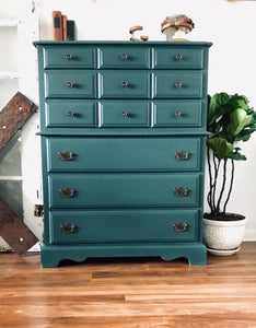 Stunning Vintage Tall Boy Chest of Drawers