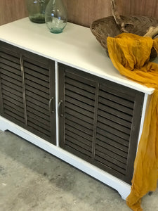 Pretty Shutter Door TV Stand