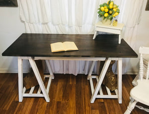 Perfect Farmhouse Sawhorse Desk (no chair)