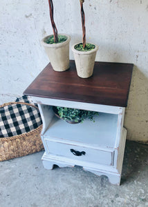 Cute Single Farmhouse Nightstand or End Table