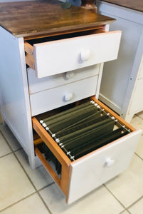 Perfect farmhouse side table file drawers (2)