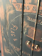 Load image into Gallery viewer, Unique Antique Wardrobe with Vintage Typography Design