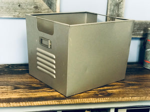 Awesome Industrial Cubby Shelf with Metal Bins